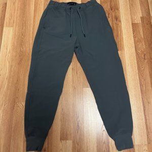 Gray nylon joggers